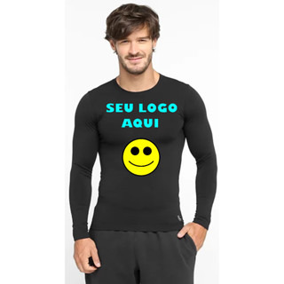 Camiseta Personalizada UV Manga longa Presonalizada Camisa Personalizada com Foto Seu Logo Aqui. em Oferta na Shopee