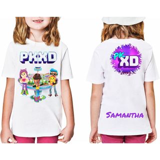 Camiseta PKXD Infantil Nome personalizado Meninas E meninos PK23