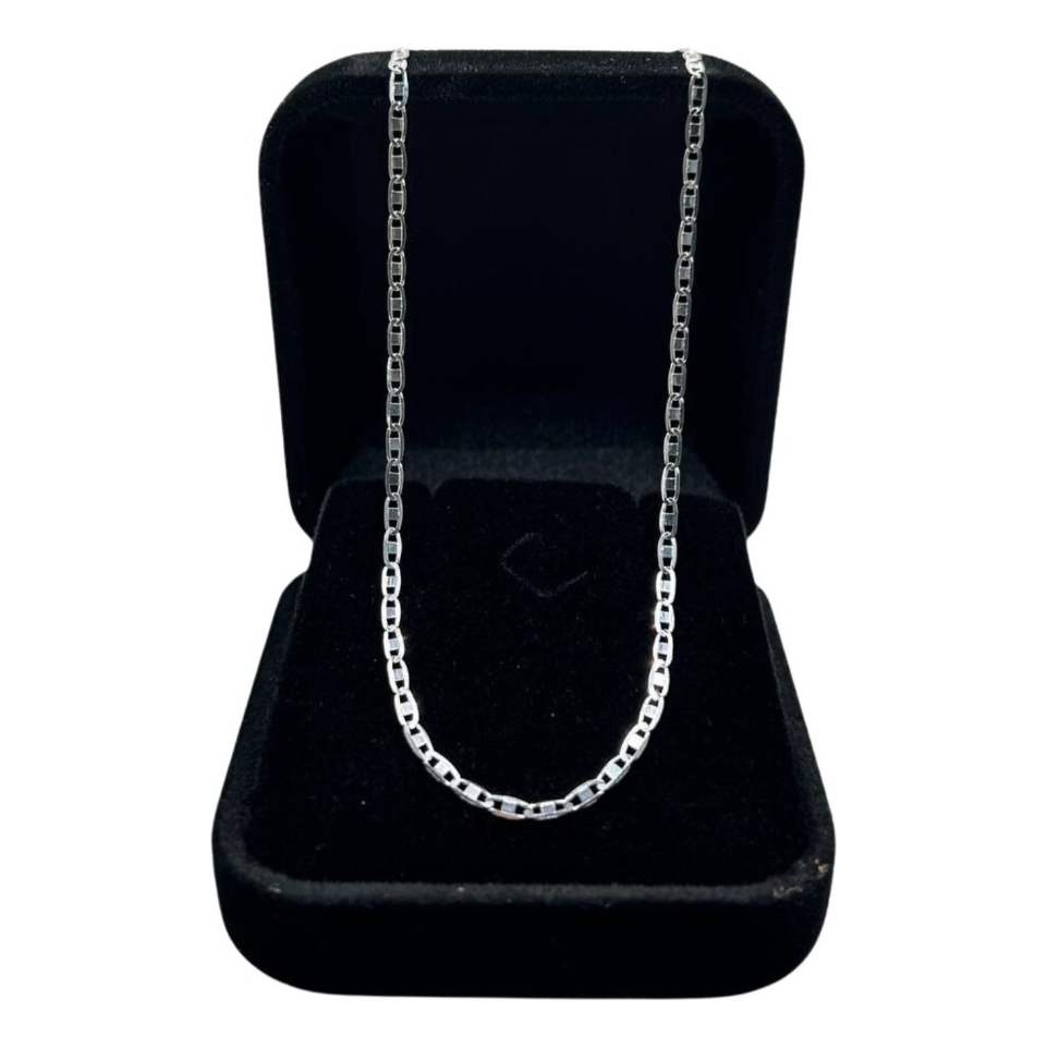 Corrente Cordão Piastrine 70cm - 2mm Prata 925 Italiana Maciça Linda - Fashion Accessories