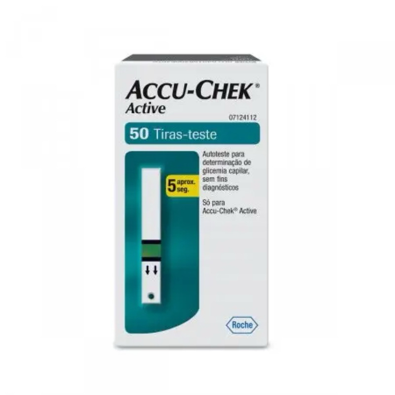 Tiras para controle de glicemia accu-chek active - 50 unidades