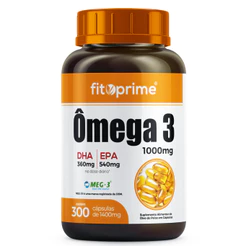 Ômega 3 Com Selo MEG-3 Óleo de Peixe 1000mg 300 Cápsulas Rico em EPA DHA