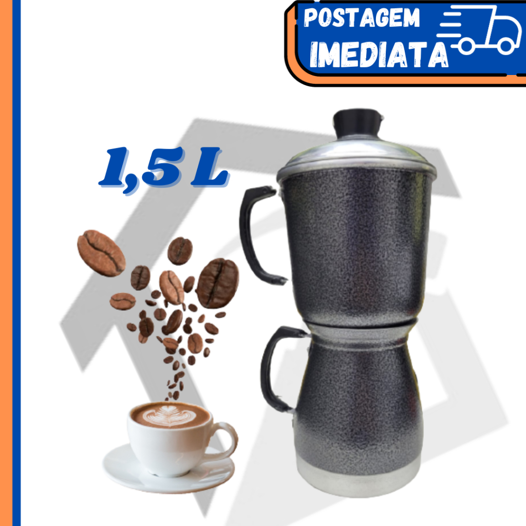 Cafeteira Económica 1,5 L Alumínio Polida (Certificada INMETRO)