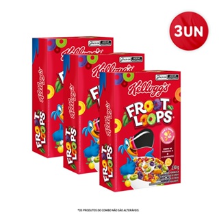 Combo Cereal Froot Loops 3 Unidades em Oferta na Shopee