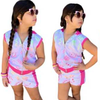 Conjunto Infantil Menina Diva Blogueirinha Kit Roupa Camiseta + Bermuda