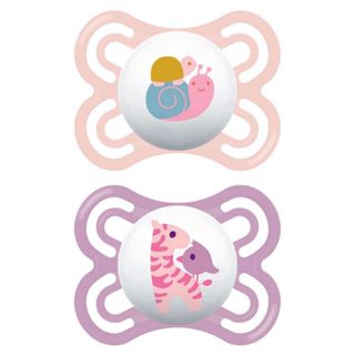 Chupeta Perfect Mam Dupla 0-6m Tam 1 Menina Rosa CH70222