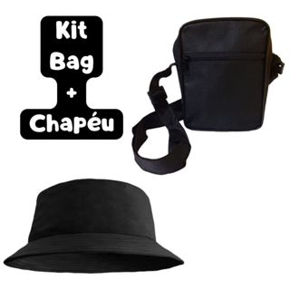 Kit Bolsa Bag lateral + Chapeu Bucket Hat Unissex Mega Promoção
