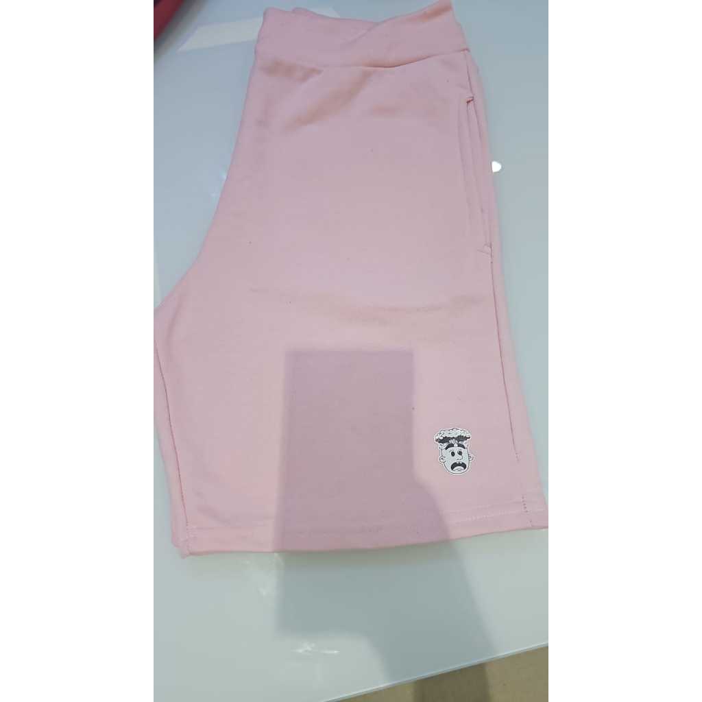Bermuda moletom unissex esporte casual coras novas.