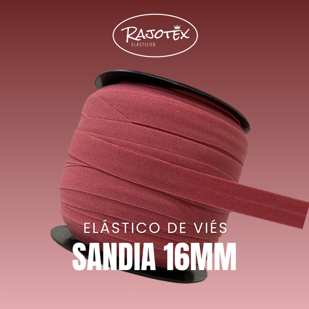 Elástico Viés 16mm (100 metros) Dobrável para Lingerie