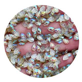 Gota Sextavada Resina 4x6mm Pedrarias Nail Art Atacadinho 80 Peças