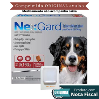 NexGard Antipulgas e Carrapatos para Cães de 25,1 a 50 kg - 1 tablete AVULSO