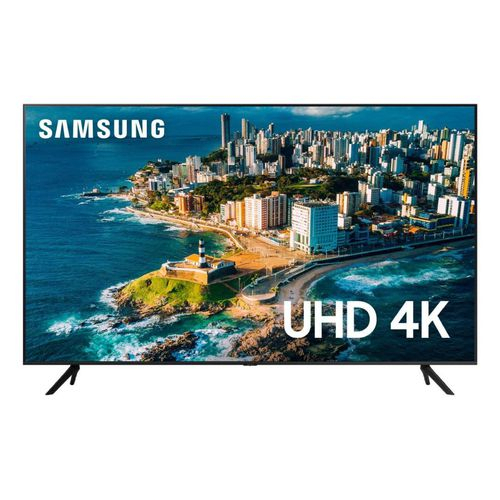 Smart TV Samsung 43" UHD 4K 43CU7700 2023 Processador Crystal 4K Gaming Hub Visual Livre de Cabos 3 HDMI 3 USB Wi-Fi Integrado Tela sem Limites Alexa Built In Controle Único