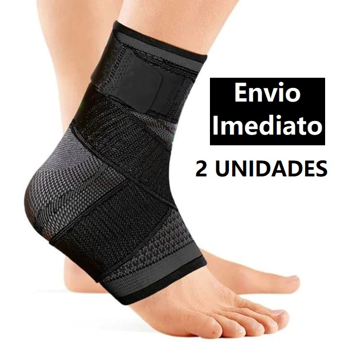 Kit Par de 2 Tornozeleira Ortopedica Compressão Estabilizadora Alívio de Dor Corrida Futebol Esporte