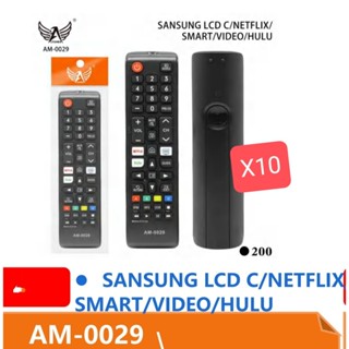 kit 10 Controle remoto am-0029 para tv samsung led 4k netflix