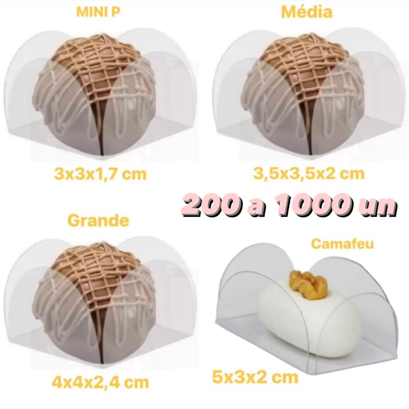 COMBO FORMINHAS ACETO INCOLOR  PARA DOCES FINOS em Oferta na Shopee