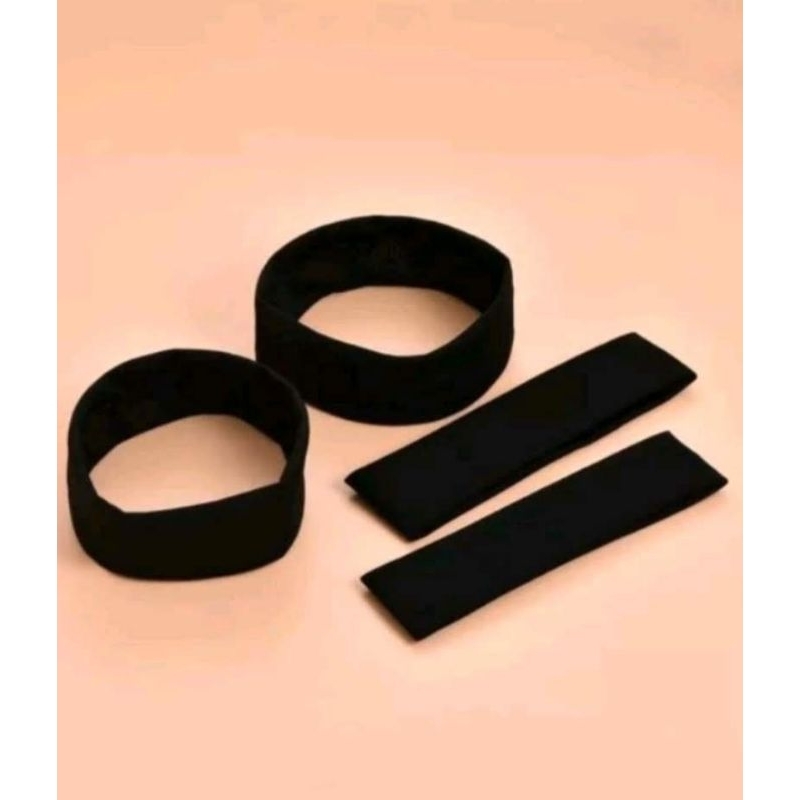 KIT 2 FAIXAS DE CABELO EM TECIDO SUPLEX, ACADEMIA ESPORTE BALLET MAQUIAGEM NA COR: PRETO em Oferta na Shopee