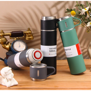 Garrafa Termica Inox 500ml Agua ou Cafe Quente & Frio Com Tampa Copinho Academia Escolar em Oferta na Shopee