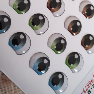 LILI M - 16 PARES - Cartela Olhinhos Ohos Resinados Biscuit e Eva em Oferta na Shopee