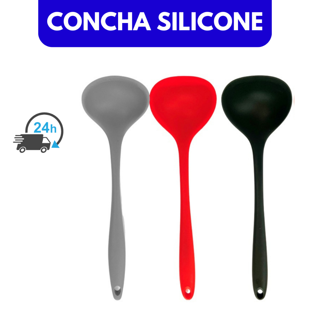 Concha de Silicone Para Feijão Grande 27cm Utensilio Cozinha