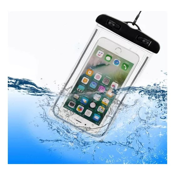 Kit 4x Capa Protetora Prova D'água Mergulho Transparente Universal Praia Piscina