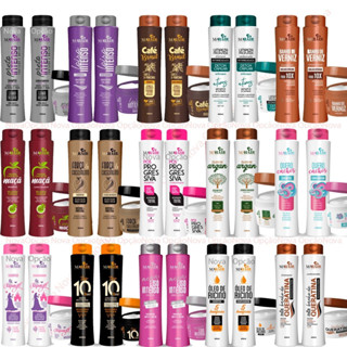 30 Produtos (10 Kits) Mahair Shampoo + Condicionador + Máscara Atacado