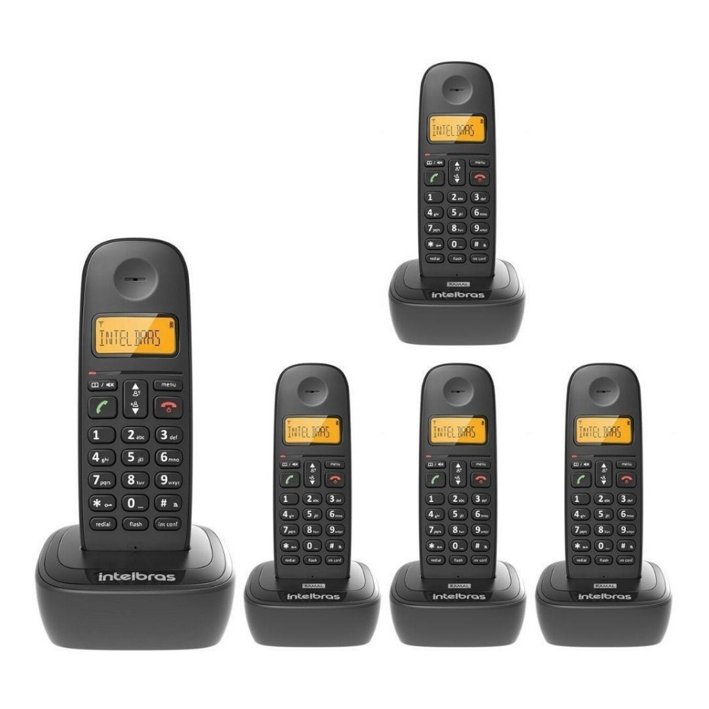 Telefone S/fio Intelbras Longo Alcance Bina E Identificador e 4 Ramais