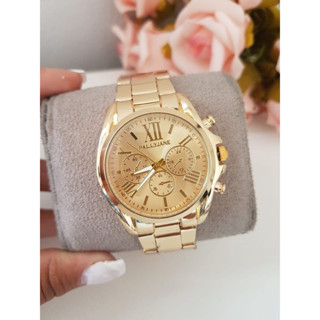 Relógio Estiloso Feminino a Prova D´Água Pallyjane Dourado Prata Rose