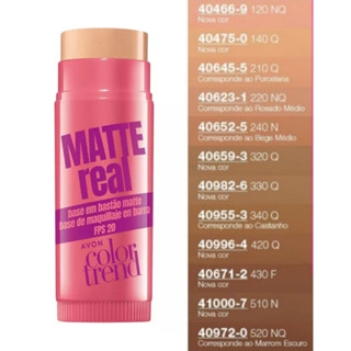 Base em Bastão Matte Real avon FPS20 3,6g escolha sua cor.