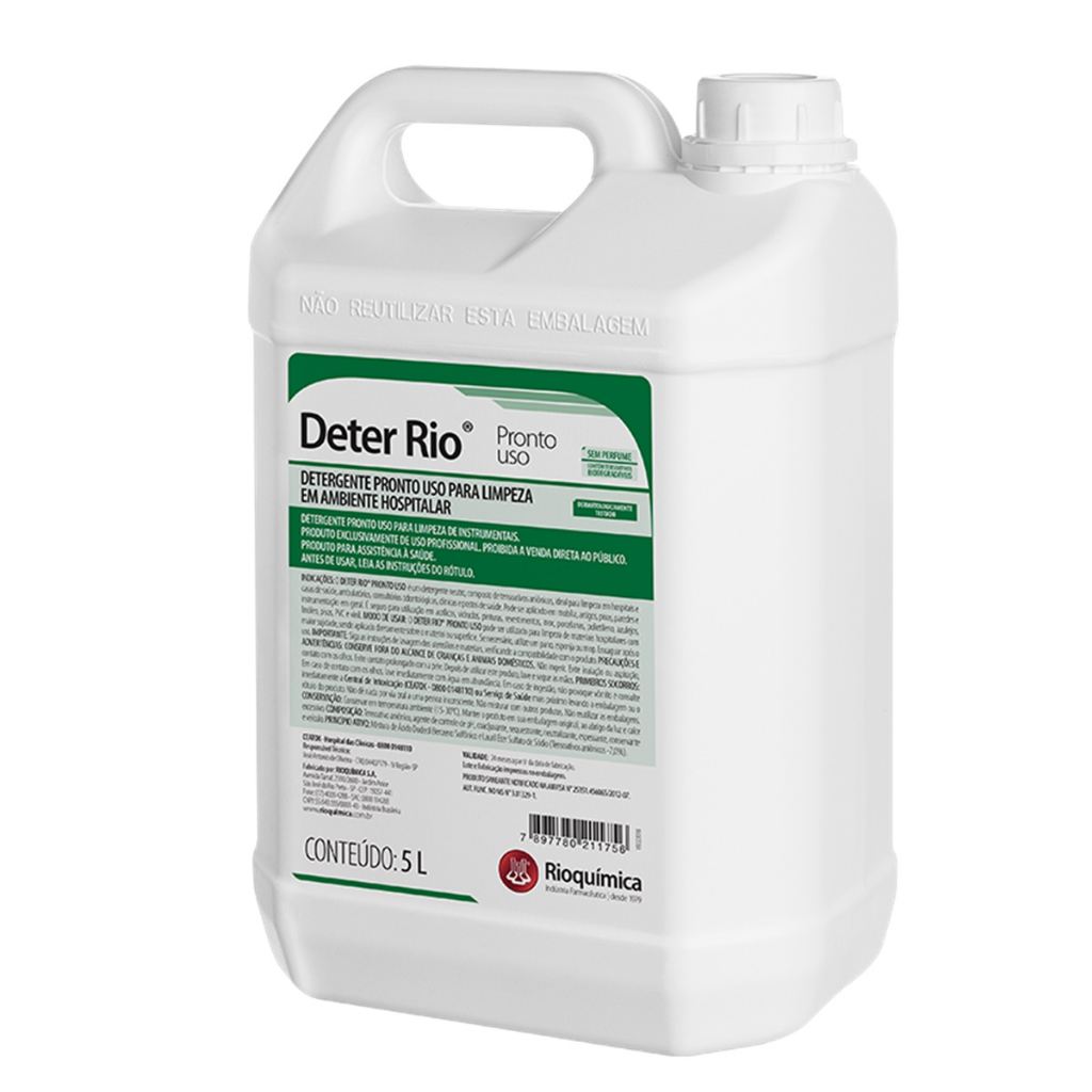 Detergente Deter Rio 5 L Tensoativo P/ Consultorios Clinicas