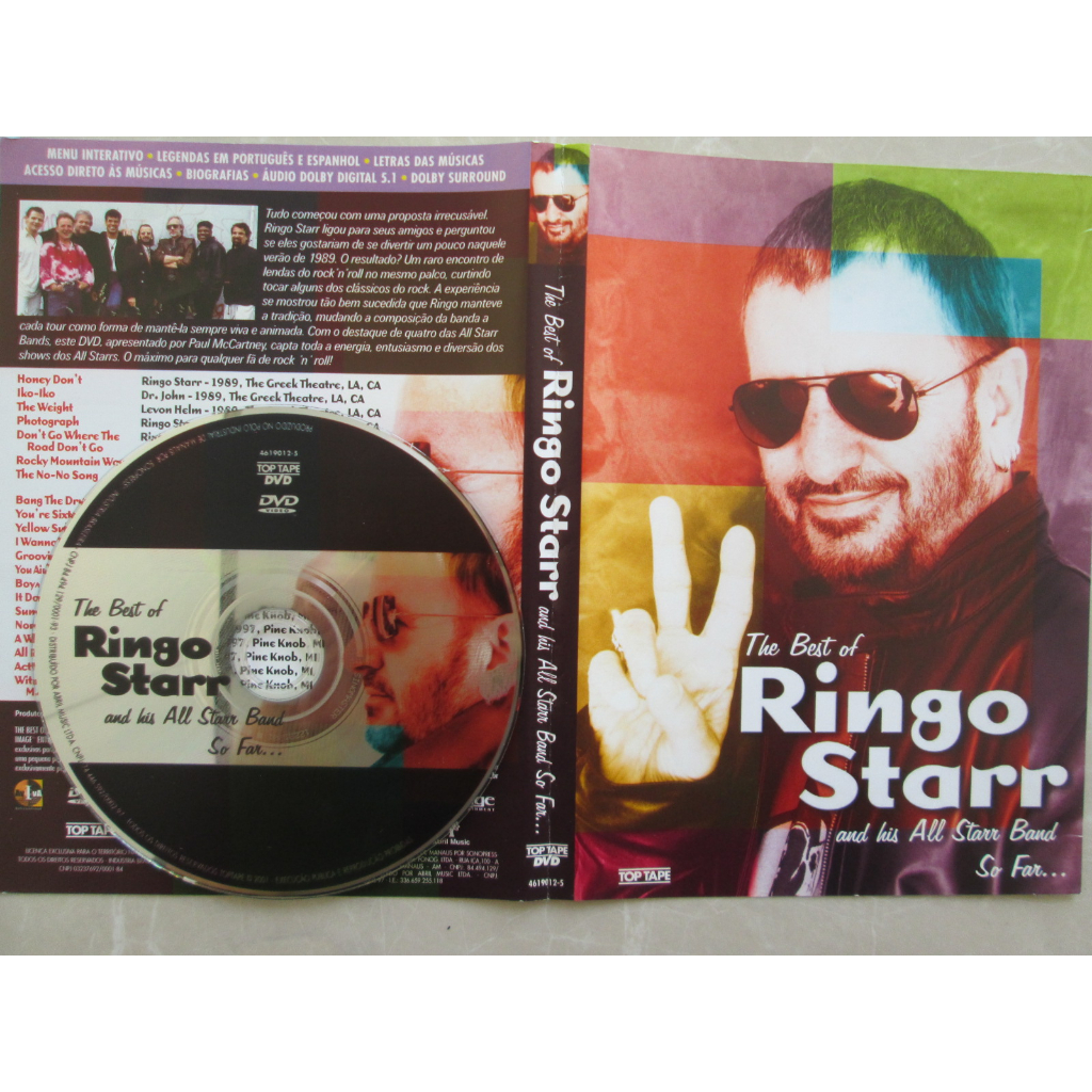DVD - RINGO STARR / The Best Of Ringo Starr And His All Band So Far / Rock /  Com Encarte De 4 Paginas / Mídia Impecável / Exelente / Original / Raro