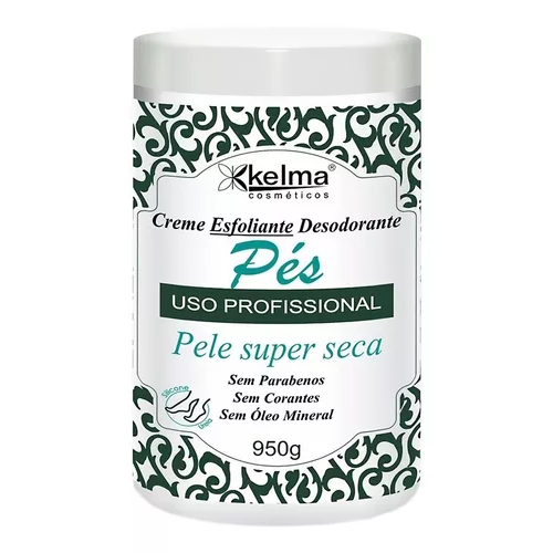 Creme Esfoliante Desodorante Para Pés Kelma Uso Profissional 950g Para Pele Super Seca