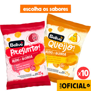 Kit 10 Salgadinhos de Milho Sem Glúten Sem Leite Belive