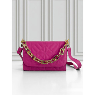 Bolsa Feminina Pink Vermelha Tiracolo Transversal Tendencia