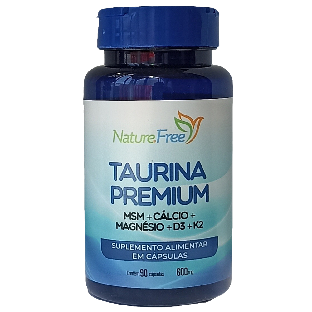 Taurina Premium (MSM + Cálcio + Magnésio + D3 + K2)  em Cápsula 90 Cáps - NathurePro