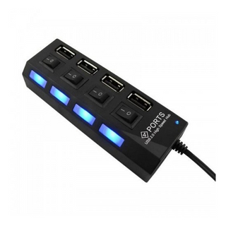 Multiplicador Usb Hub 4 Portas E Chave Seletora Conexão 2.0