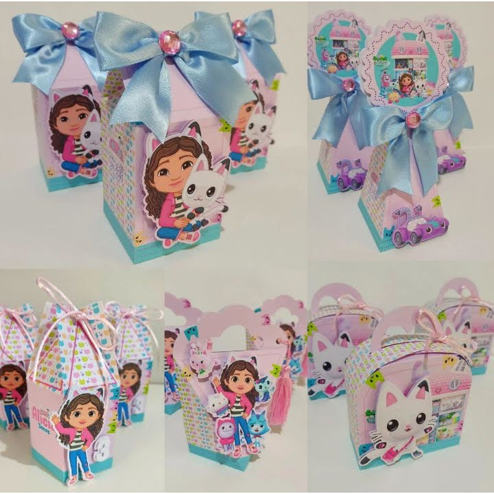 Kit pegue e monte A casa Mágica da Gabby lembrancinha personalizada Casa magica da Gabby