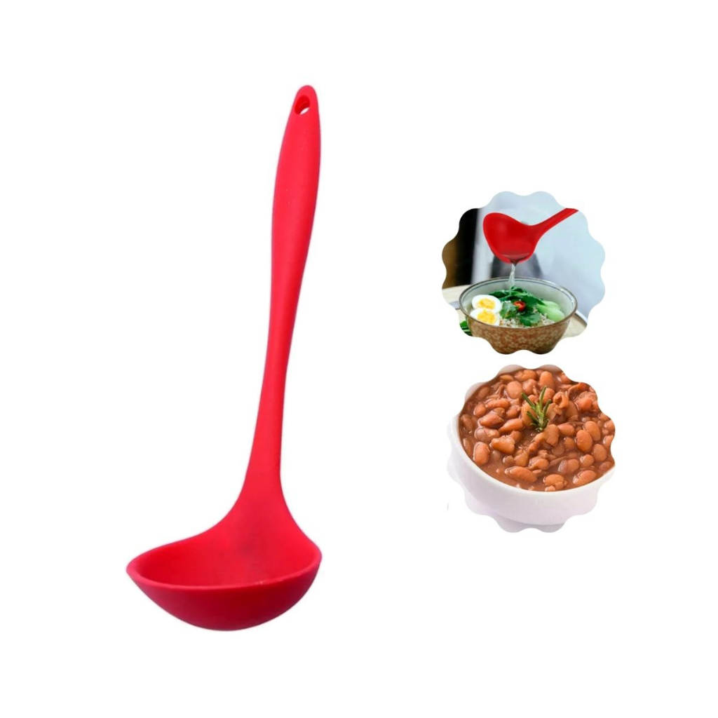 Concha de Silicone 29 Cm Sopa Feijão Utensilio De Cozinha Unidade