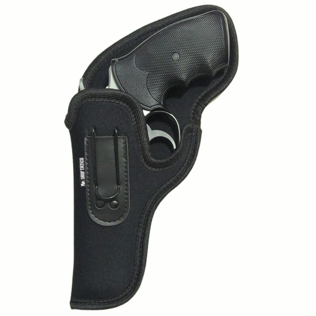 Coldre Neoprene Revolver 38 4 Polegadas 6 Tiros Canhoto