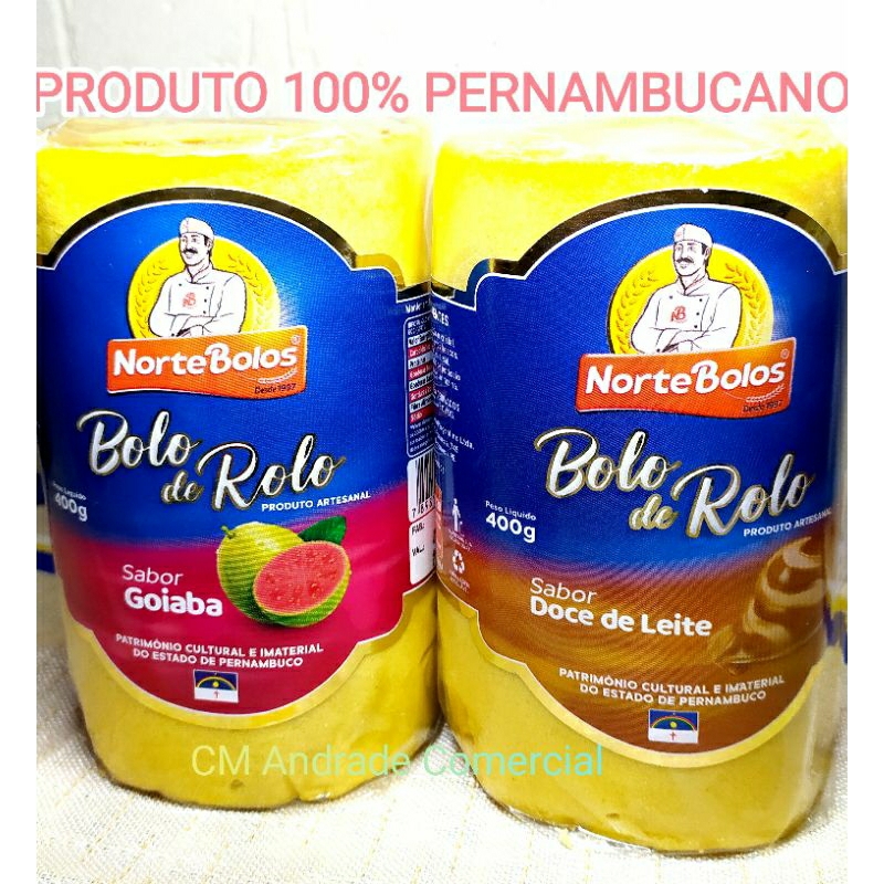 Bolo de Rolo 400g - Produzido em Pernambuco em Oferta na Shopee