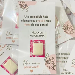 Kit 30/50 Lembrancinha Cartões + Chiclete - Mimos para cliente