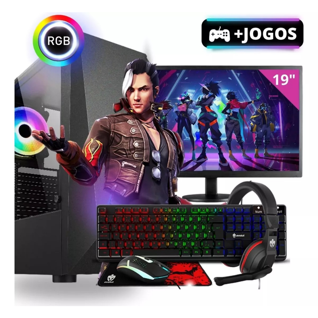 Pc Gamer Completo A4 3.9ghz / 8gb Fury / 500gb / Monitor 19