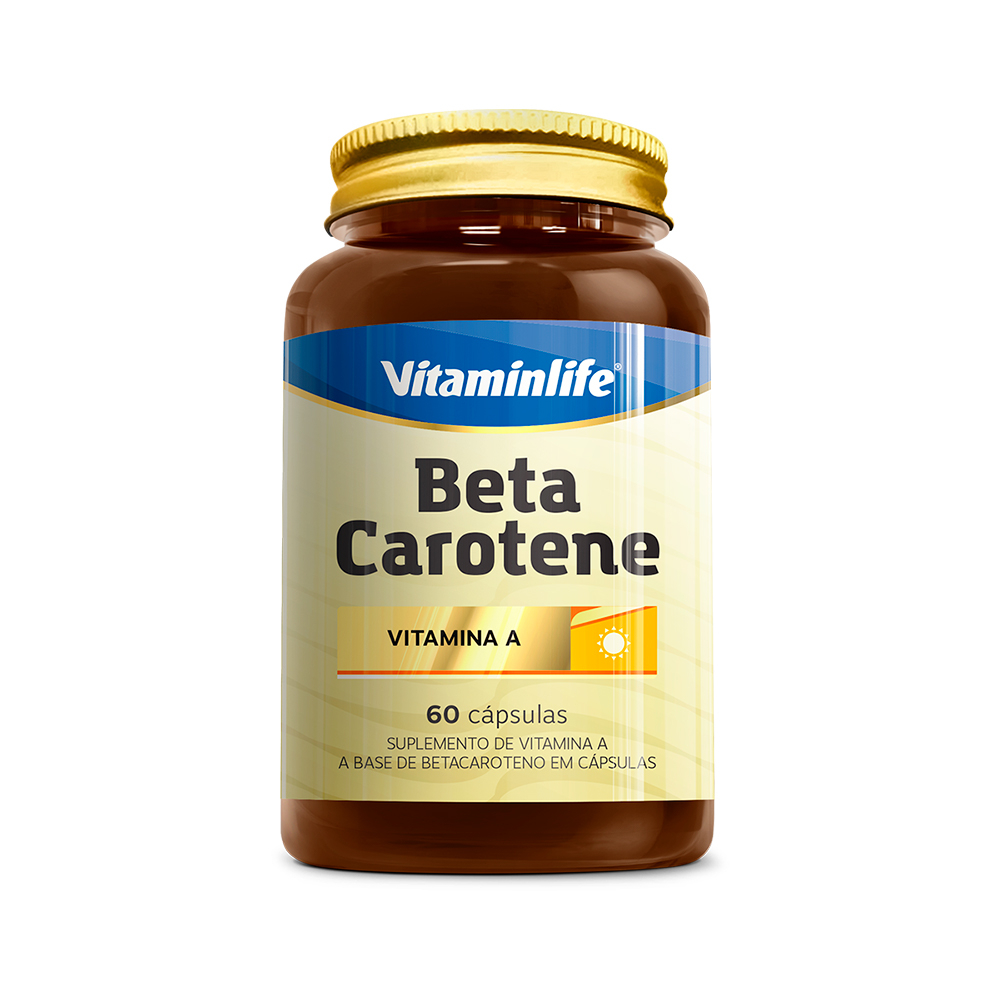 Beta Carotene 60 cápsulas - Vitaminlife (Beta Caroteno Vitamina A 600mcg)