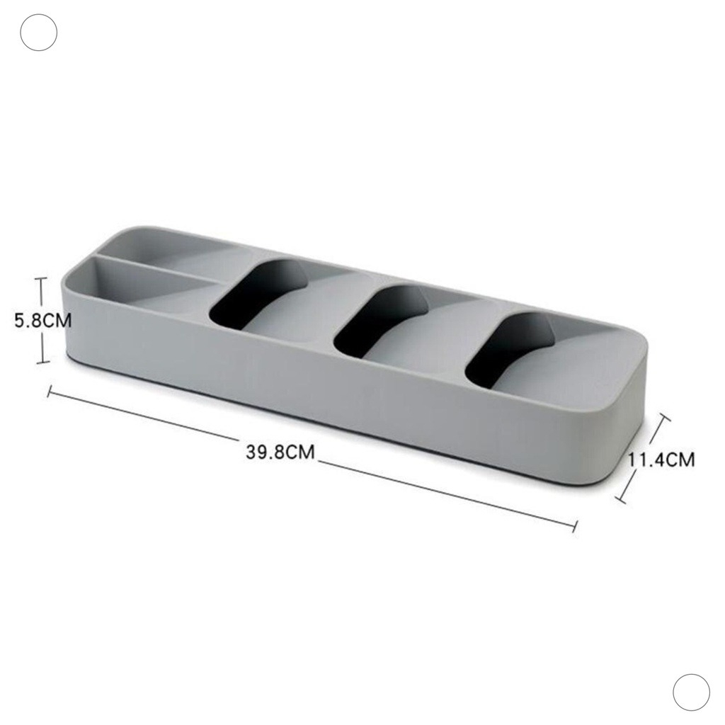 Organizador De Gaveta Talheres Separação Garfo Faca 39,8x11,4x5,8cm Colher Cozinha Porta Facas para Gaveta Sebo Faqueiro