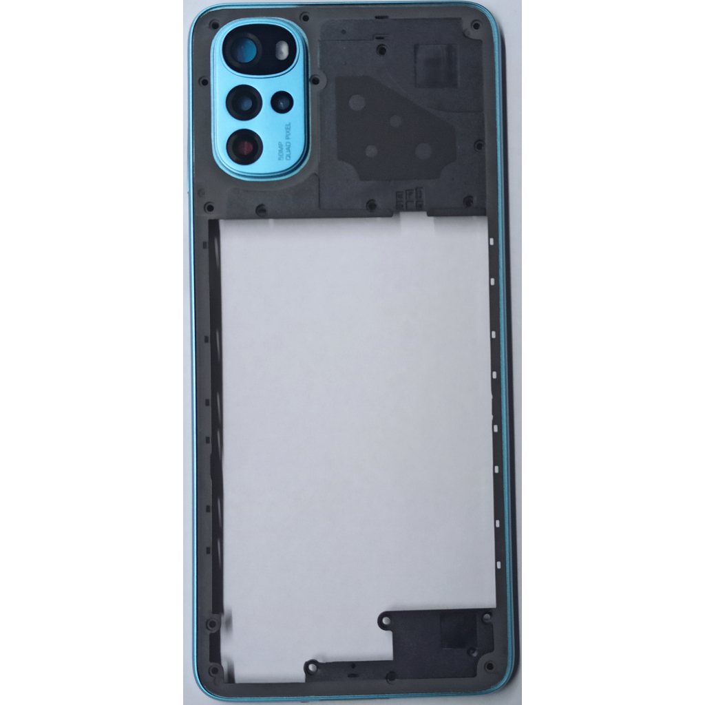 Carcaça Do Aro Lateral Com Lente Compativel Moto G22 Xt2231 Azul ( envio imediato )