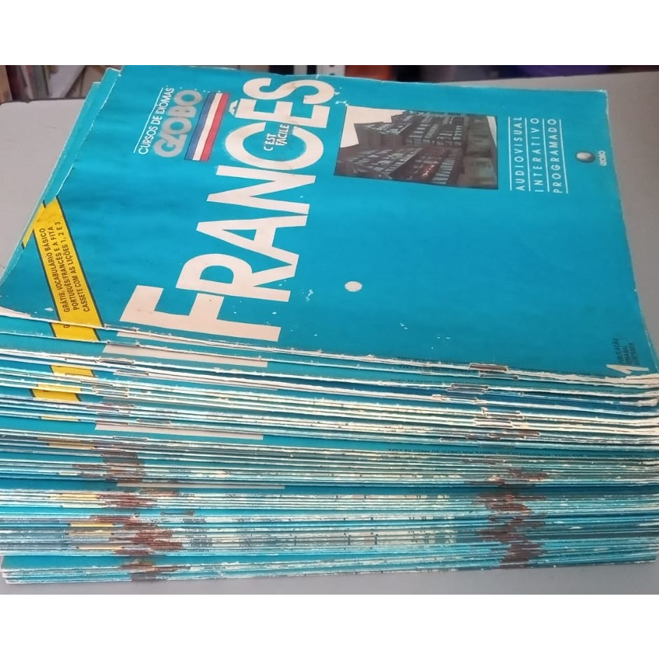 Curso Idiomas Globo: Francês - N.o 1 A 70 - Não Tem Os K7 - 70 Revistas