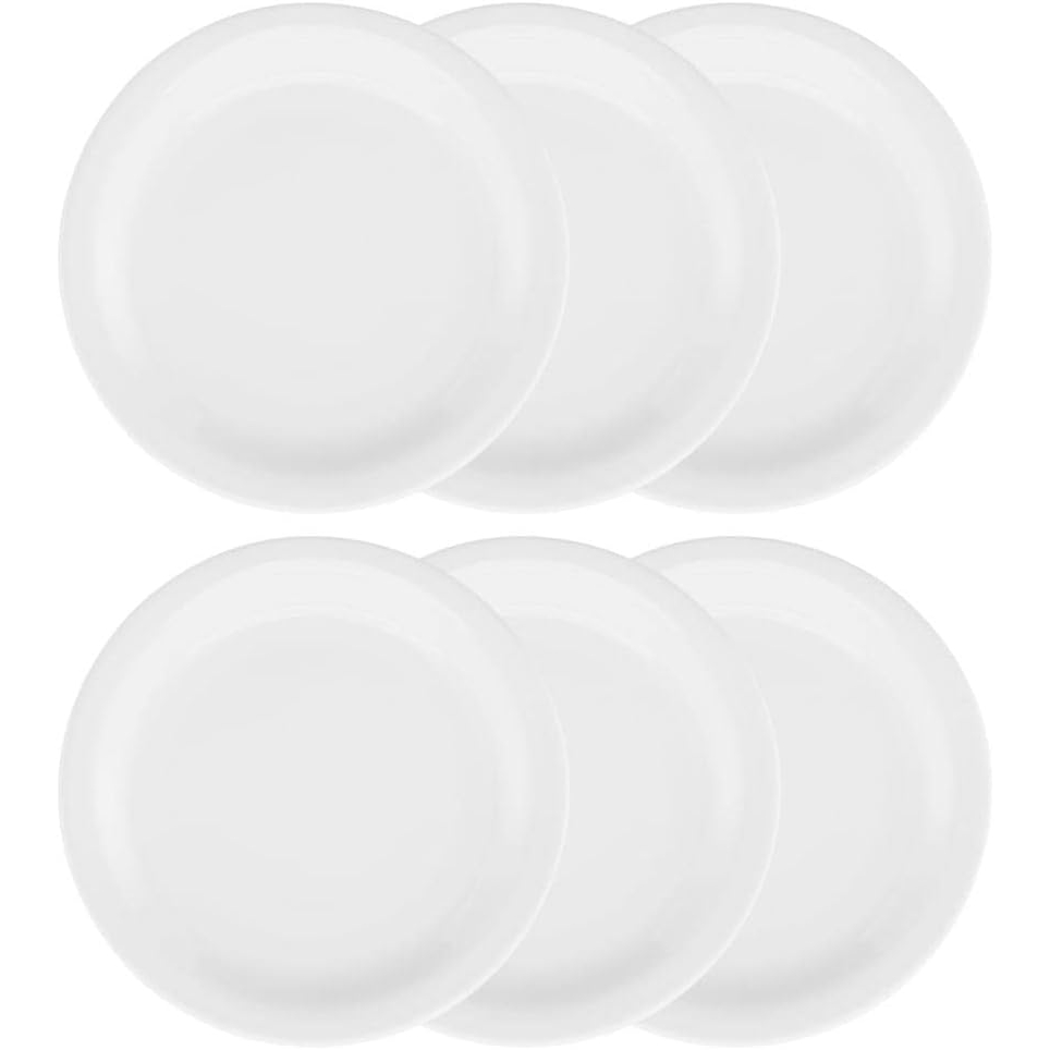 Prato Raso Branco Porcelana 6 Unidades 27cm Refeição Hotel Restaurante Oxford Porcelanas