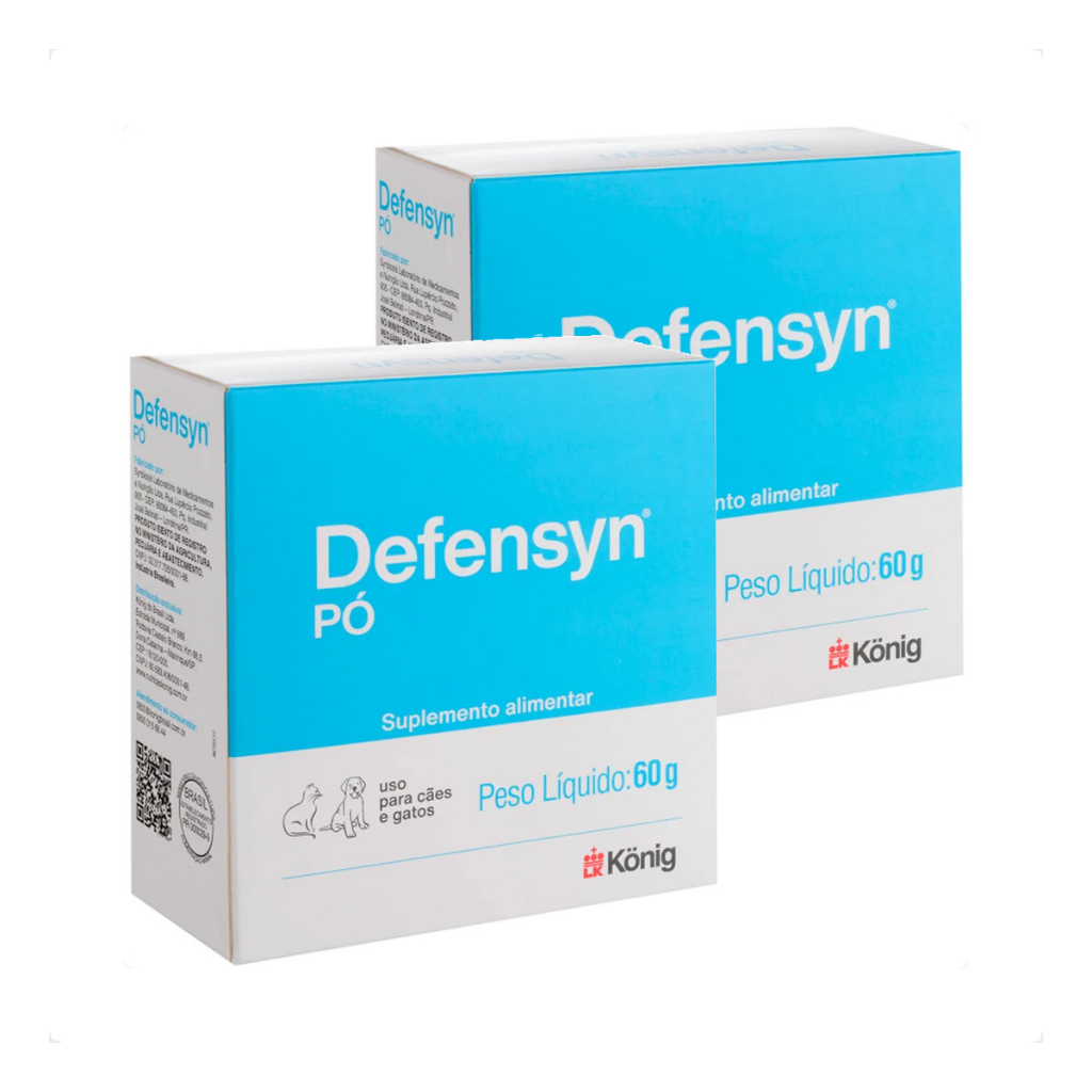2 Defensyn Pó 60g - Suplemento Alimentar para Cães e Gatos em Oferta na Shopee
