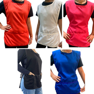 AVENTAL UNIFORME BATA JALECO COLETE PROFISSIONAL UNISEX BRANCO PRETO ROSA BEBE AZUL VERMELHO OU ROSA TAMANHO UNICO FEMININO MASCULINO EM TECIDO OXFOR IDELA TAMBEM PARA SUBLIMAÇÃO