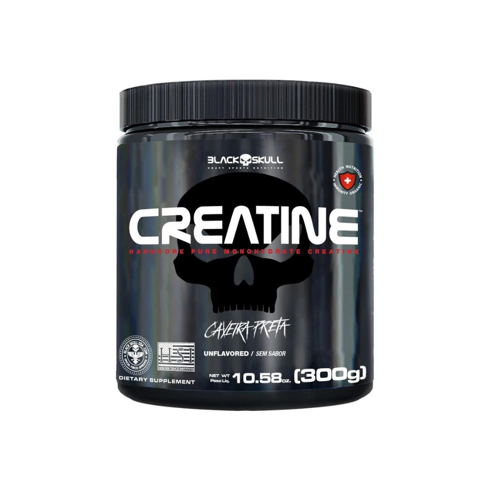 Creatina Monohidratada Pura 300G  Black Skull em Oferta na Shopee