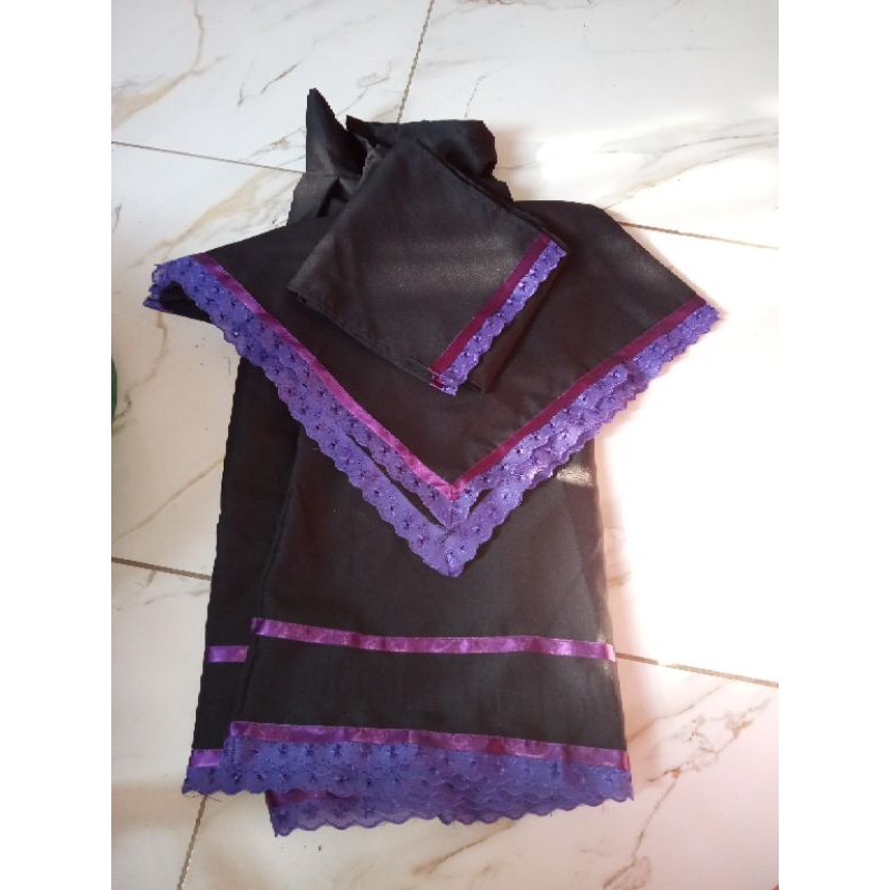 umbanda e candomblé conjunto em Oxford  ou micro fibra sendo 3 peças preto com 🟣roxo em Oferta na Shopee