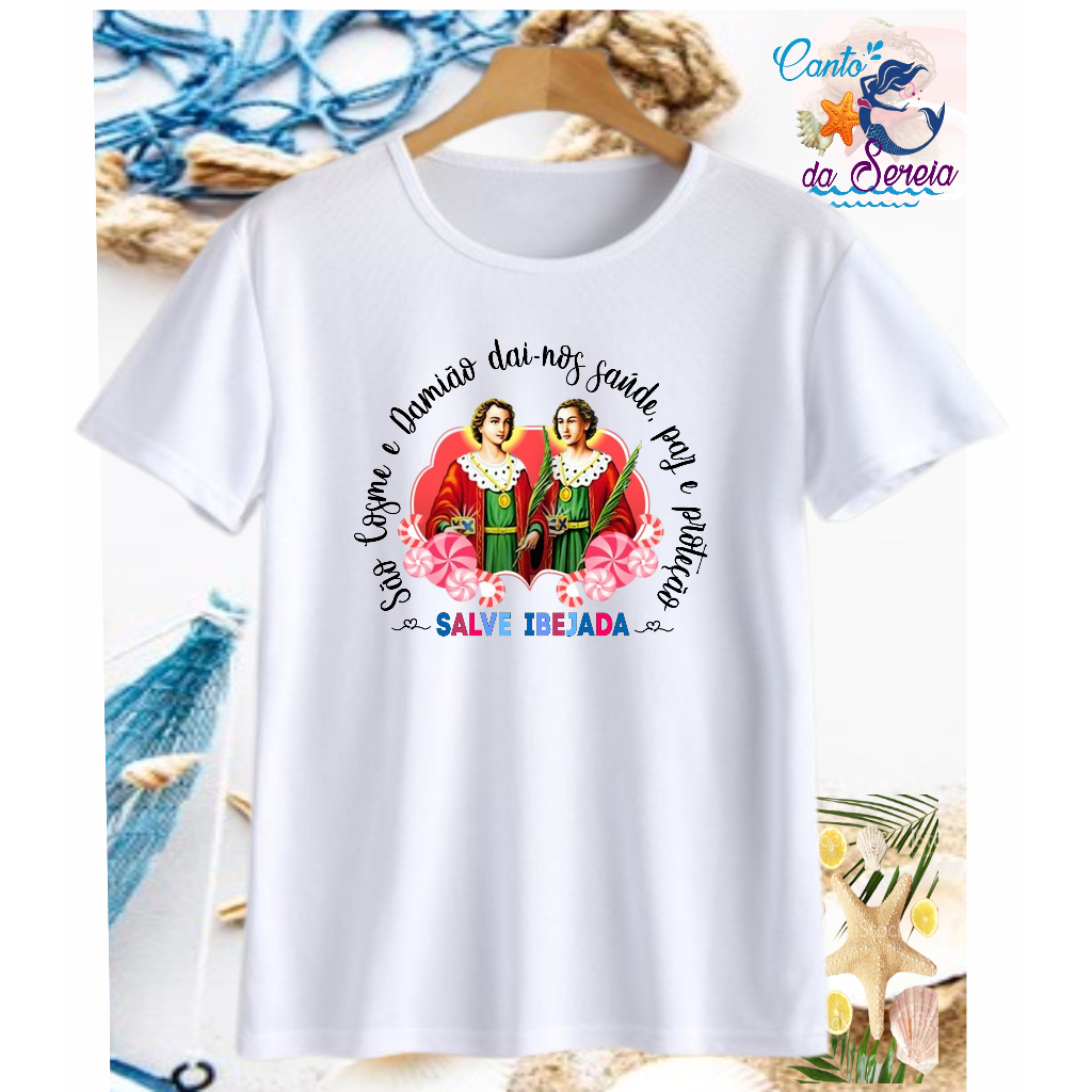 CAMISETA SÃO COSME E SÃO DAMIÃO IBEJI UMBANDA